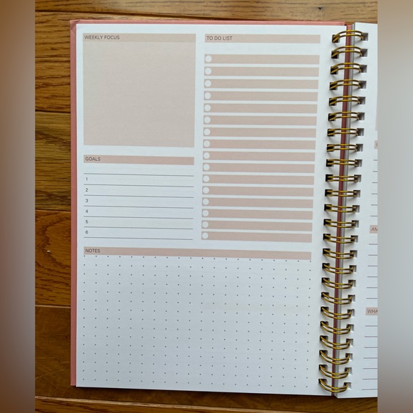 NEW Happy Week Pink Planner, Undated, Back to School, 6.5” x 8.5” - Picture 8 of 9